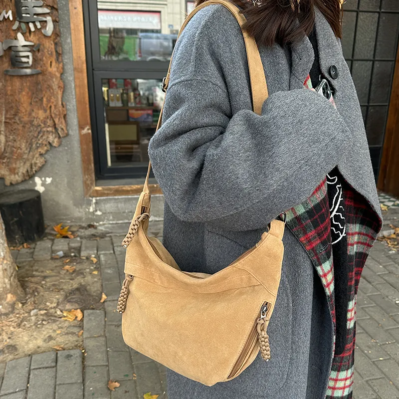 Yalu Suede Crossbody Bag, Shoulder Bag Regular Women's Multicolor-12
