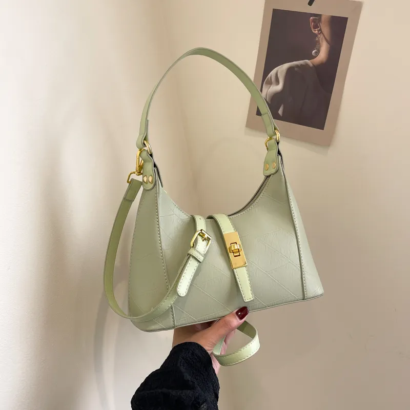 Yalu PU One Shoulder Handbag Crossbody Bag Regular Women's White/Pink/Green/Khaki/Black/Dark Khaki-18