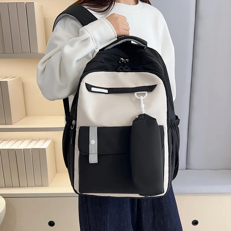 Yalu Nylon Backpack Regular Unisex Blue/Black/Pink/Purple/Red-4