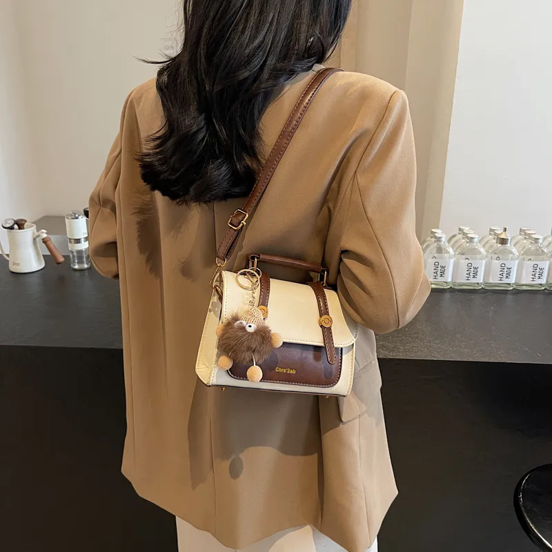 Yalu PU Shoulder Bag, Crossbody Bag, Handbag Regular Women's Ecru/Black/Dark Brown/Coffee-2