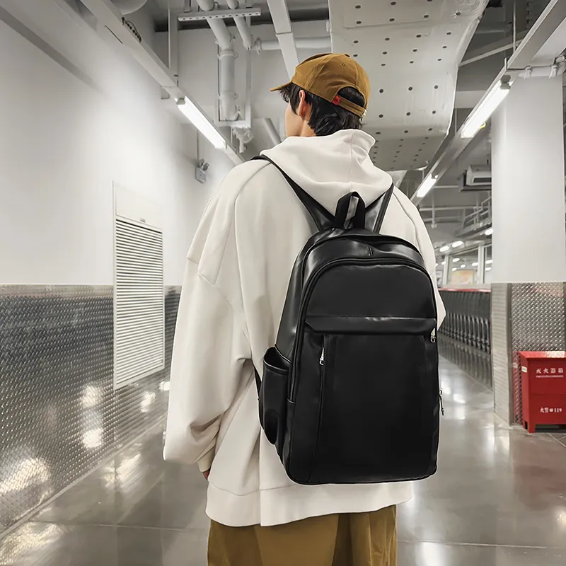 Yalu PU Backpack Men's Ecru/Gray/Black/Khaki-4