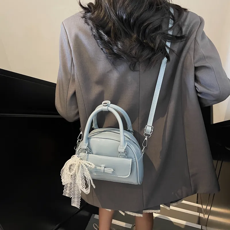 Yalu PU Boston Bag, Shoulder Bag, Crossbody Bag, Handbag Regular Women's Black/Blue/Burgundy/Ecru/Pink-12