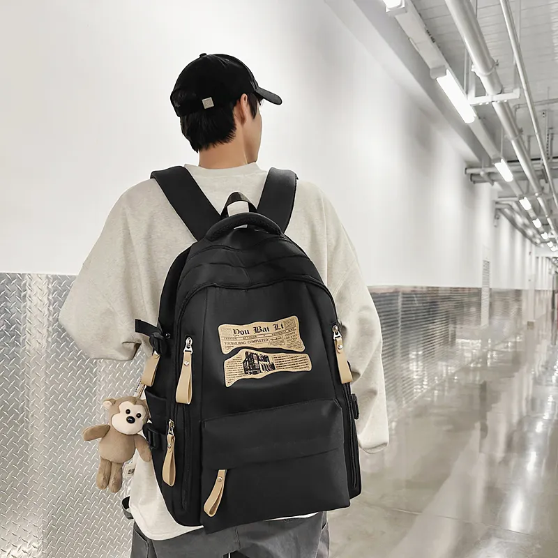 Yalu Nylon Backpack Regular Unisex Multicolor-14