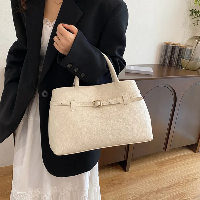 Yalu PU Handbag Regular Women's White/Black/Burgundy/Khaki-2
