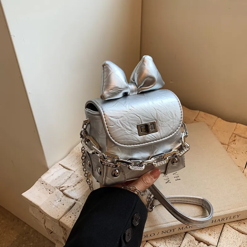 Yalu PU Crossbody Bag Handbag Shoulder Bag Regular Women's Black/Silver/Pink/White-9