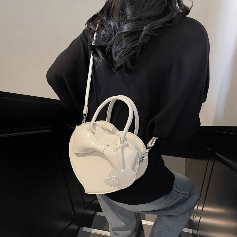 Yalu PU Shoulder Bag, Crossbody Bag, Handbag Regular Women's Black/Ecru/Burgundy/Pink-11