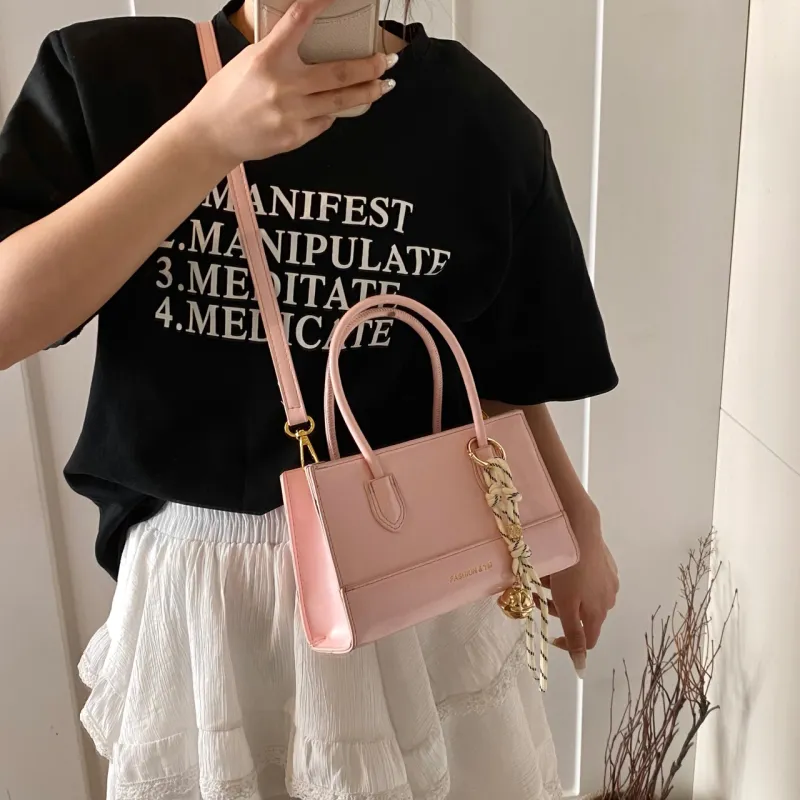 Yalu PU Shoulder Bag, Crossbody Bag, Handbag Regular Women's White/Black/Silver/Pink-24