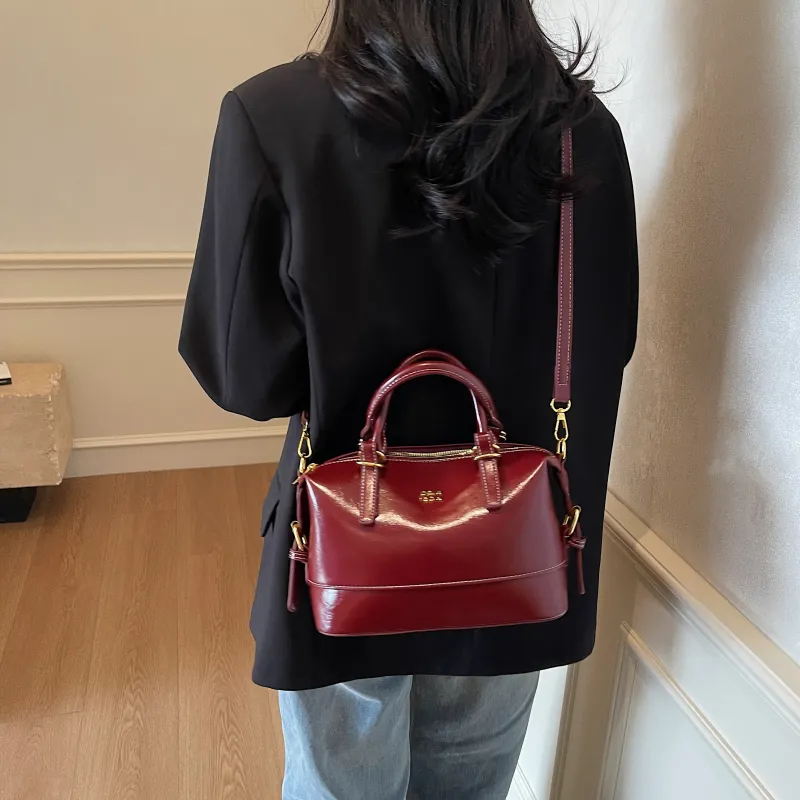 Yalu PU Shoulder Bag, Crossbody Bag, Handbag Regular Women's Black/Ecru & Coffee/Burgundy & Coffee-14