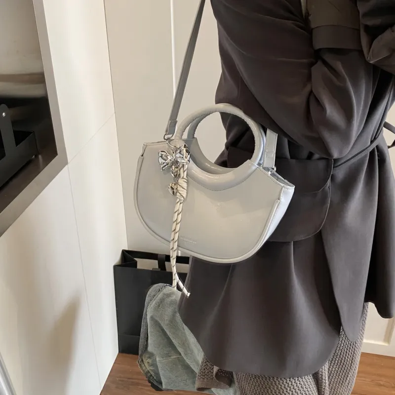 Yalu PU Shoulder Bag, Crossbody Bag, Handbag Regular Women's Silver/Black/Pink/Blue/White-25