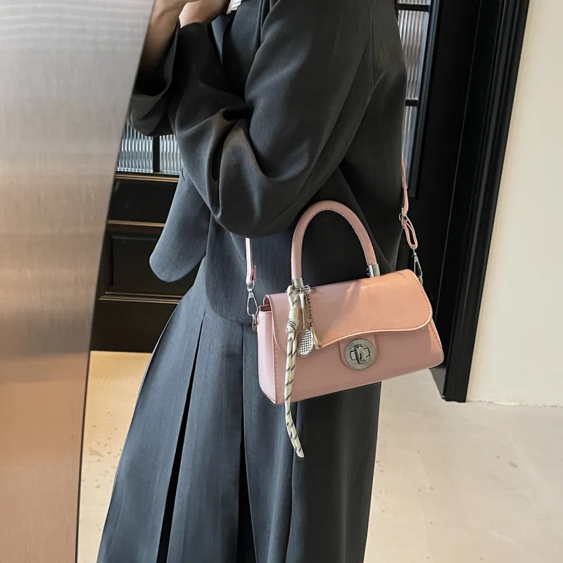 Yalu PU Handbag, Shoulder Bag, Crossbody Bag Regular Women's Black/Ecru/Coffee/Pink/Gray-19