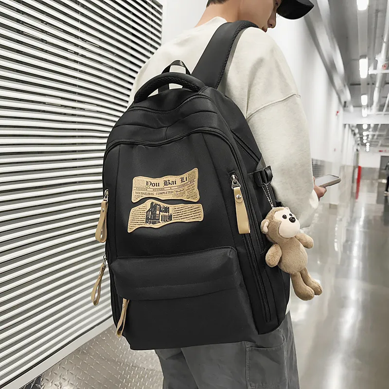 Yalu Nylon Backpack Regular Unisex Multicolor-9