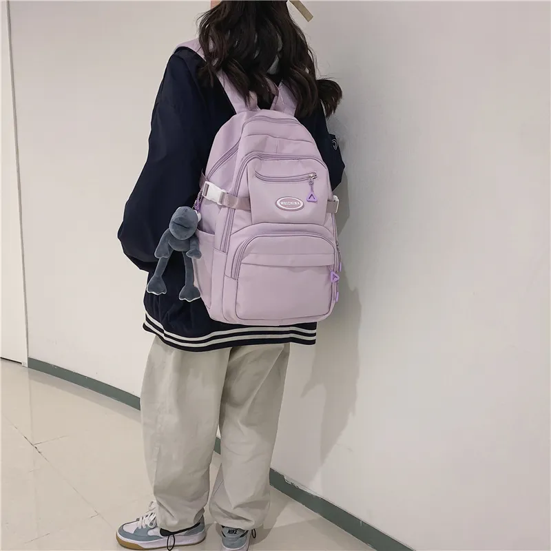 Yalu Nylon Backpack Regular Unisex Multicolor-23