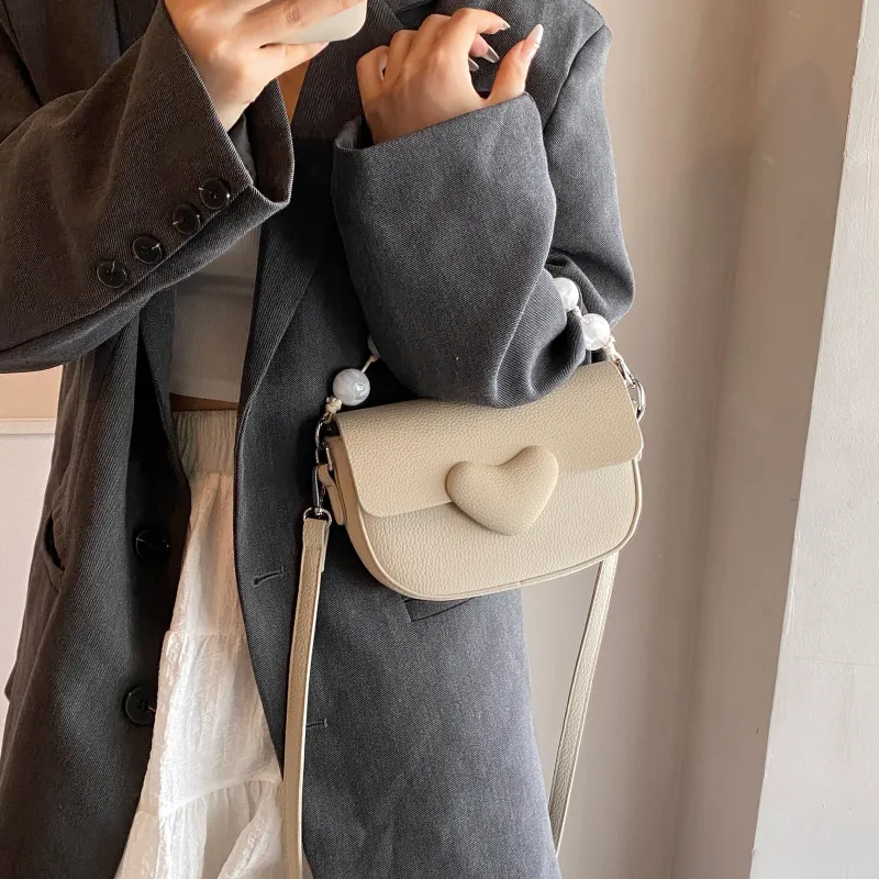 Yalu PU Shoulder Bag, Crossbody Bag, Handbag Women's Black/Matcha/Pink/Ecru-10
