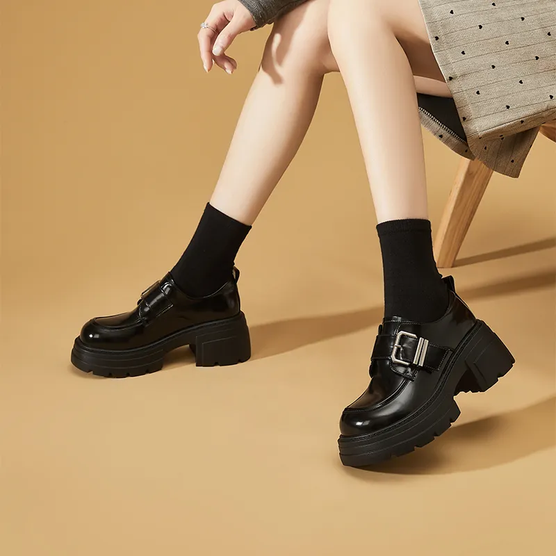 DAPHNE Chunky Heel High Heels Women's-4