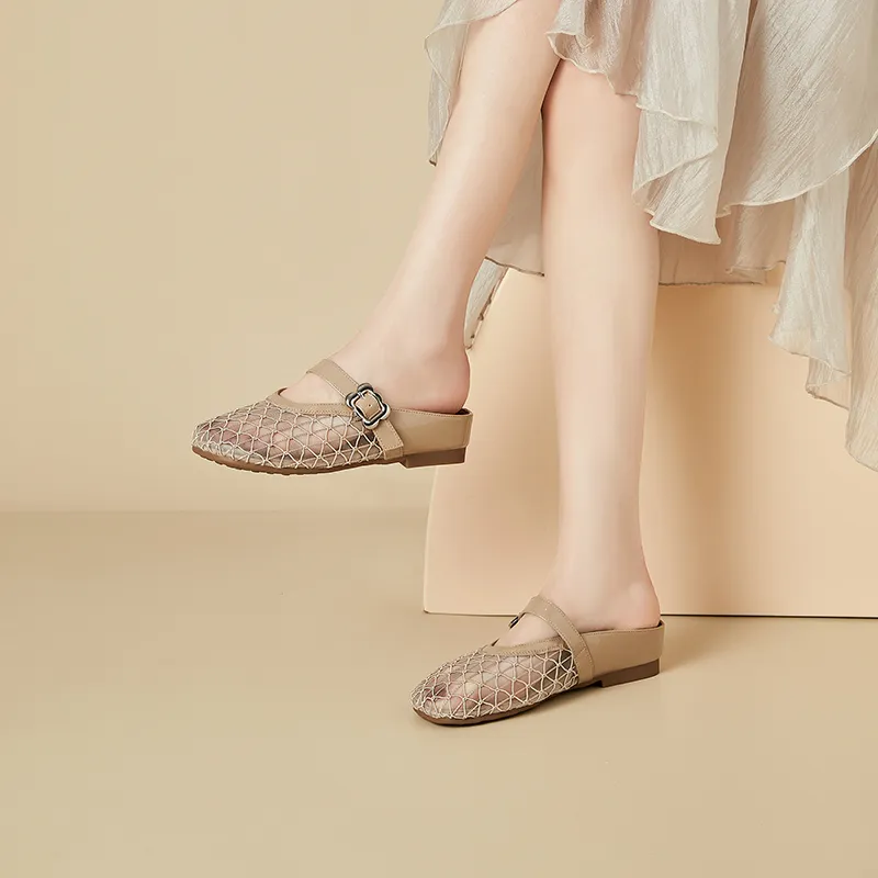 DAPHNE Abrasion Resistant Slip Resistant Closed Toe Slippers Women's-3