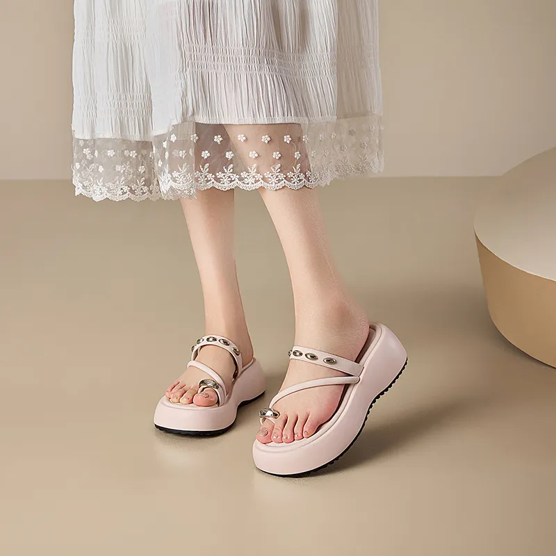 DAPHNE Cut Out Slide Slippers Women's-14