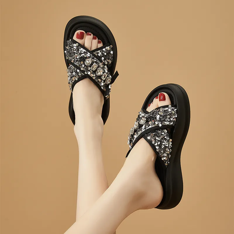 DAPHNE PVC Polyvinyl Chloride Quiet, Odor Resistant, Abrasion Resistant Slide Slippers Women's-3