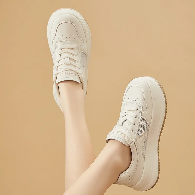 DAPHNE Low Top Skateboard Shoes Women's Ecru-3