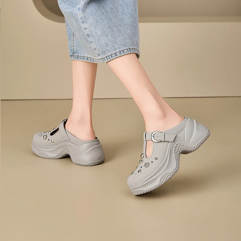 DAPHNE Composite Sole Odor Resistant, Abrasion Resistant Closed Toe Slippers Women's-16