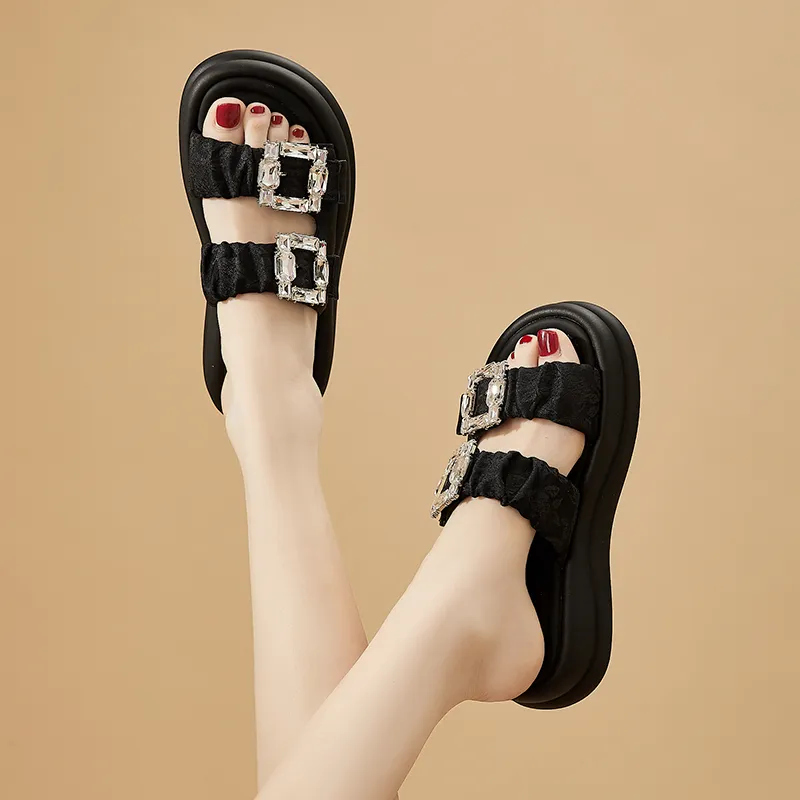 DAPHNE PVC Polyvinyl Chloride Quiet, Odor Resistant, Abrasion Resistant Slide Slippers Women's-4