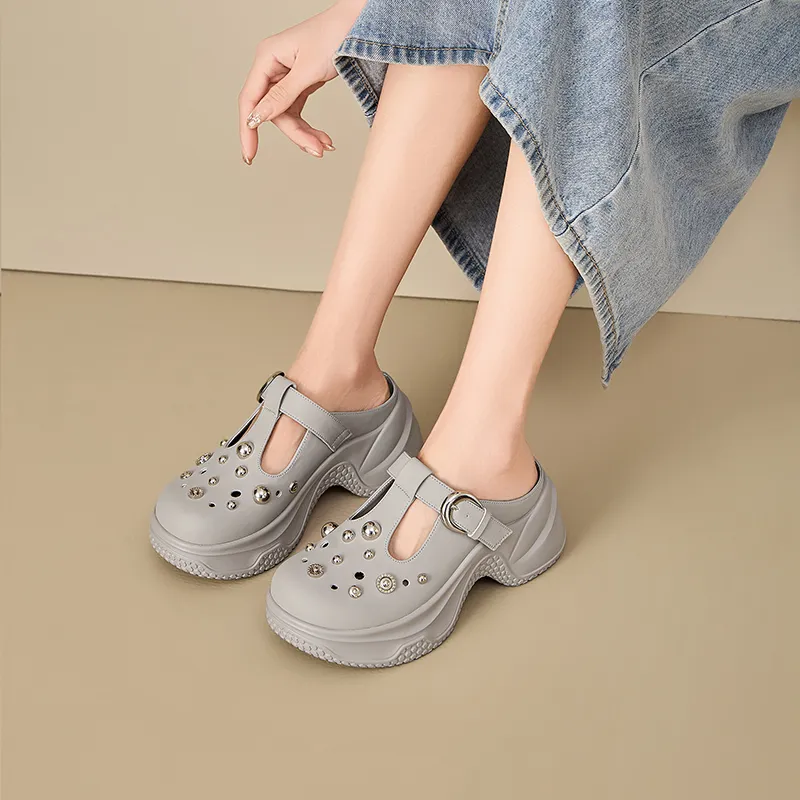 DAPHNE Composite Sole Odor Resistant, Abrasion Resistant Closed Toe Slippers Women's-14