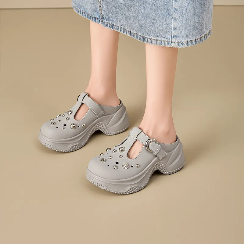 DAPHNE Composite Sole Odor Resistant, Abrasion Resistant Closed Toe Slippers Women's-17