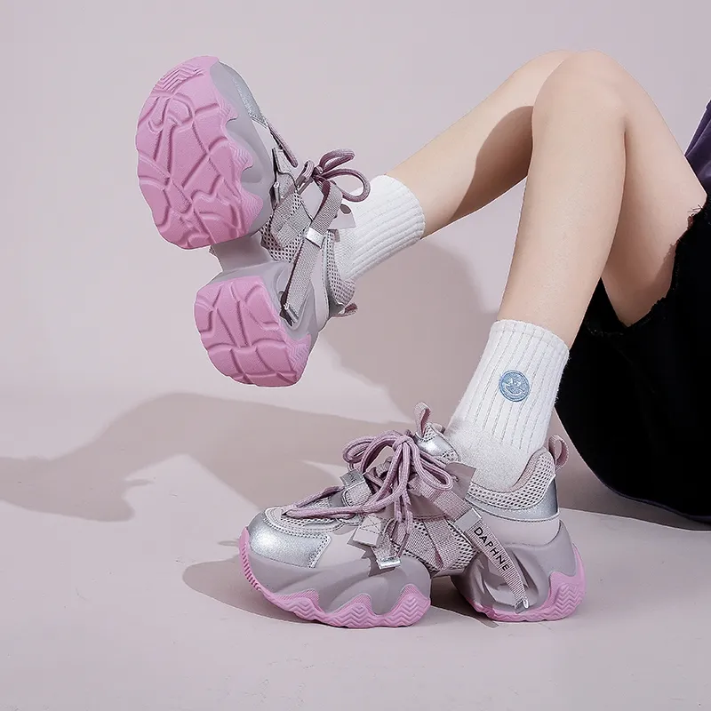 DAPHNE Low Top Chunky Sneakers Women's-8