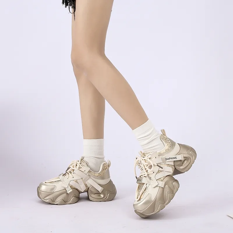 DAPHNE Slip Resistant Low Top Chunky Sneakers Women's-1