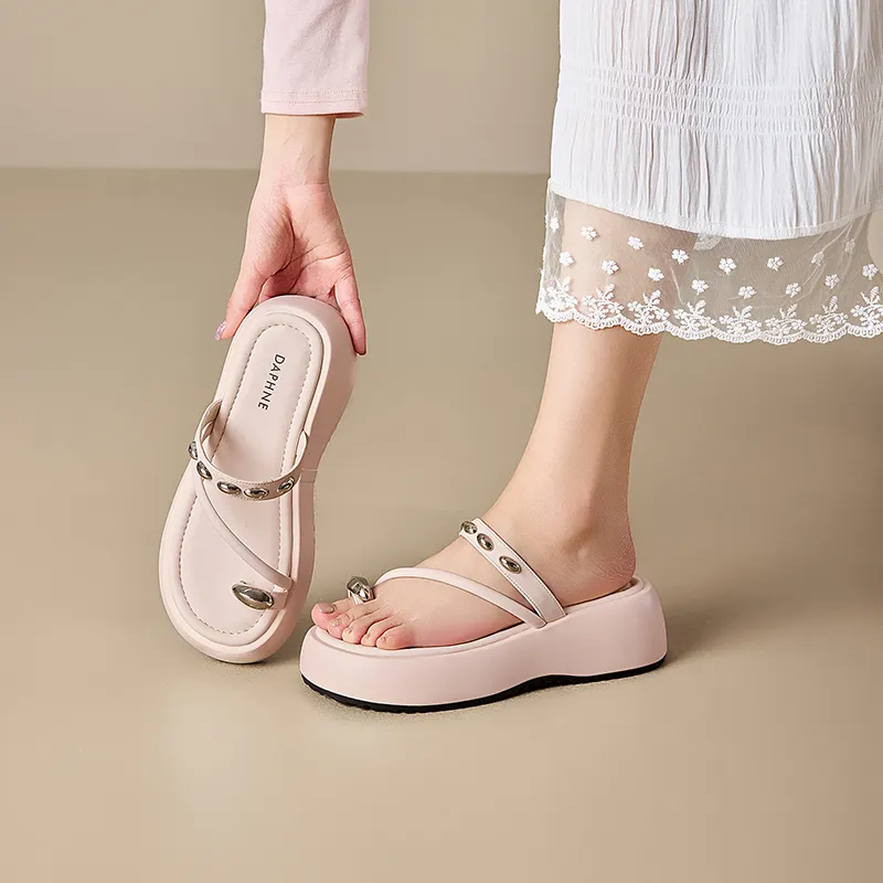 DAPHNE Cut Out Slide Slippers Women's-17