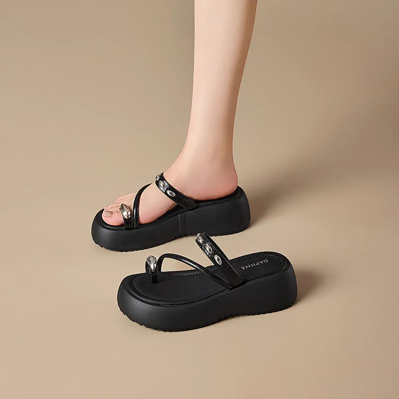 DAPHNE Cut Out Slide Slippers Women's-5