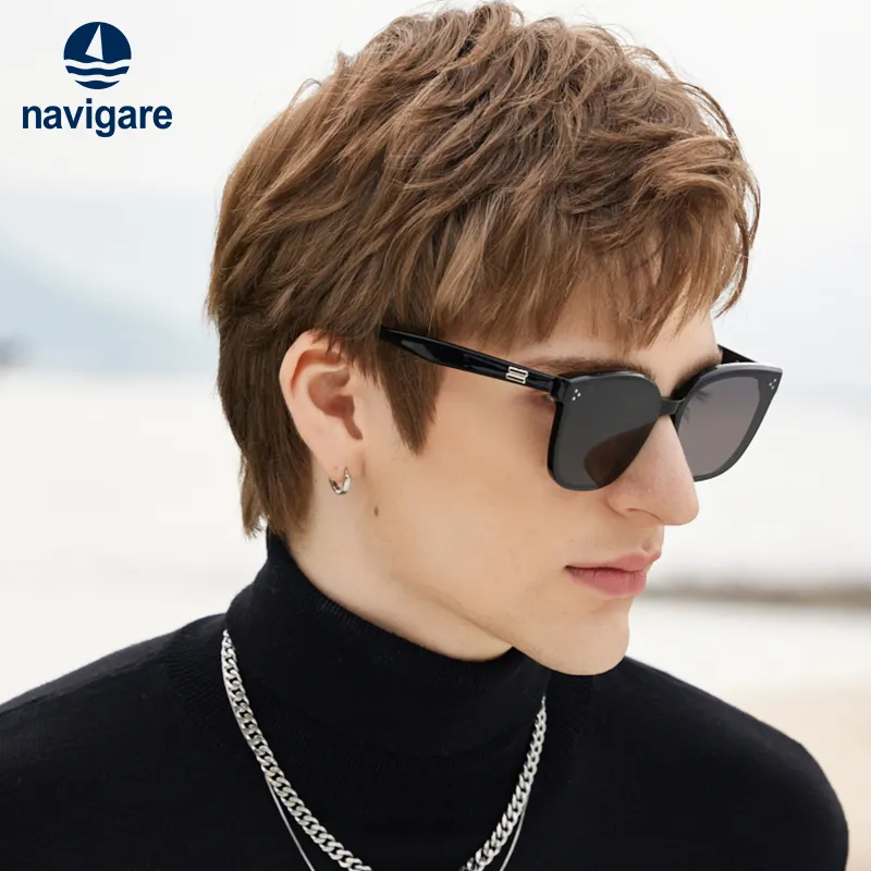 NAVIGARE Plate Frame Square Sunglasses Unisex-4