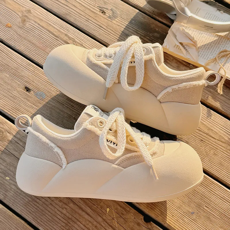 Miss Zhang Skateboard Shoes Women's Beige-2