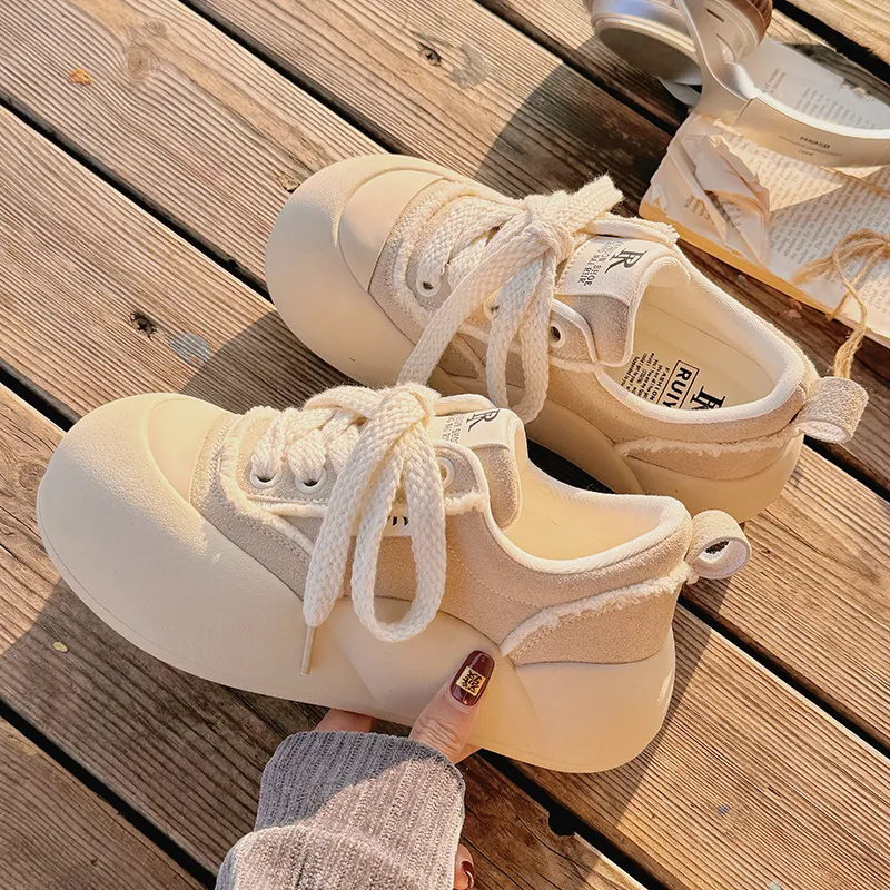 Miss Zhang Skateboard Shoes Women's Beige-6