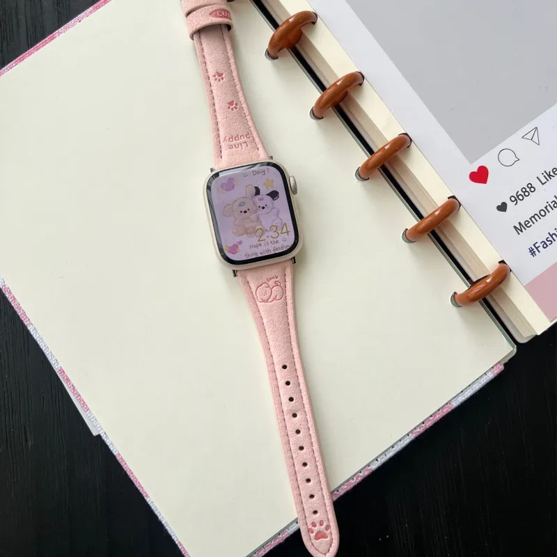 PULAISI Apple Compatibility Watch Band Plush Material-13