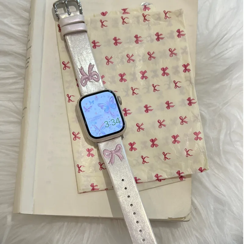 PULAISI Watch Band Apple Compatibility Leather Material-2