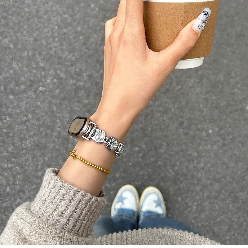 PULAISI Compatibility With Xiaomi Smart Band 9/8/7/6/5/4/3 NFC Strap Xiaomi Compatibility Watch Band 190mm Metal-5