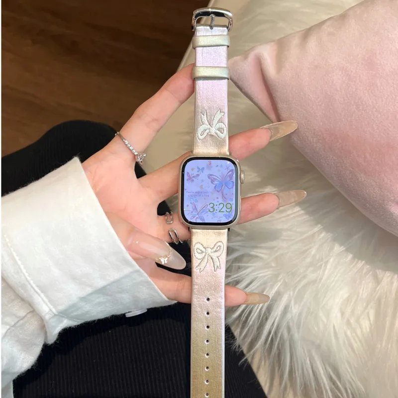 PULAISI Watch Band Apple Compatibility Leather Material-10