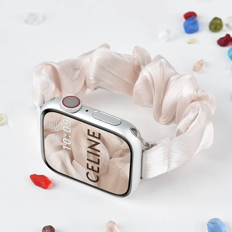 PULAISI Compatibility Iwatch10/S8/applewatch9 Apple Compatibility Watch Band 220 Chiffon Ice Silk Material-5