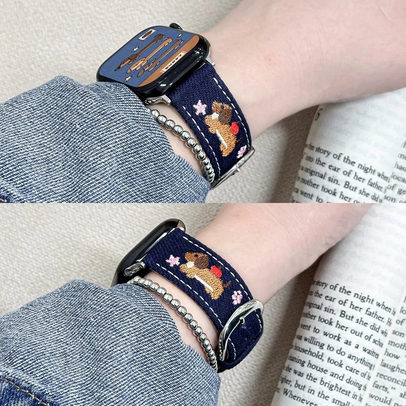 PULAISI Watch Band All Compatibility Canvas Material-7