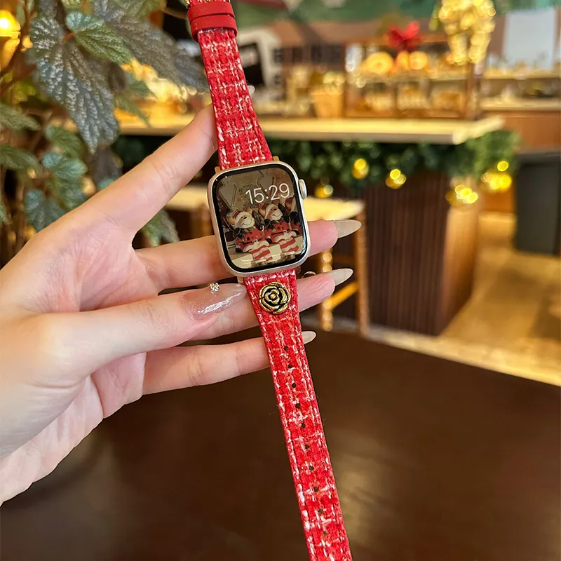 PULAISI Watch Band Apple Compatibility Woolen Material-11