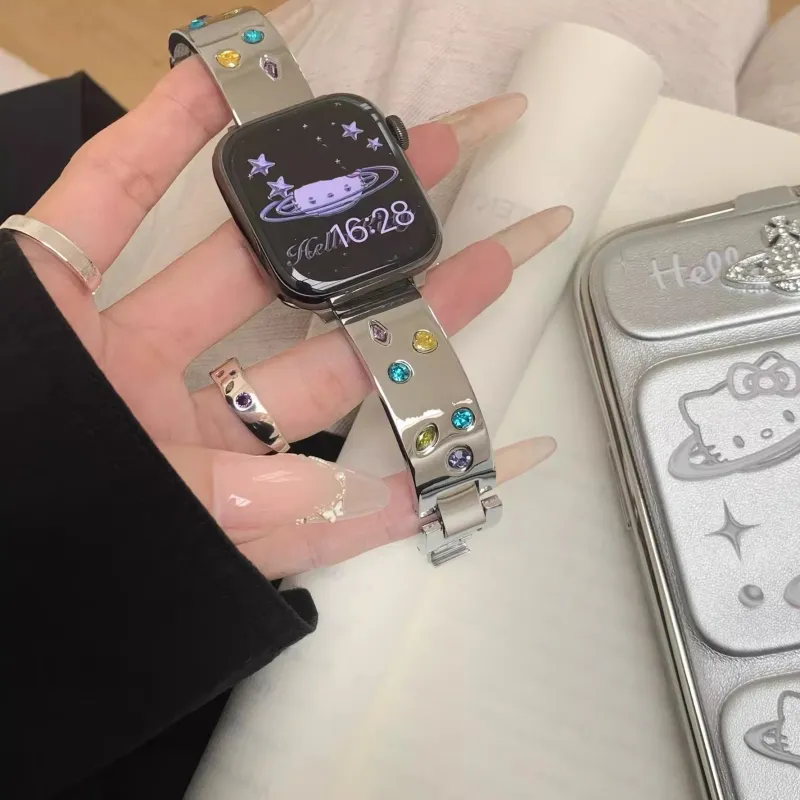 PULAISI Watch Band Apple Compatibility Metal-4