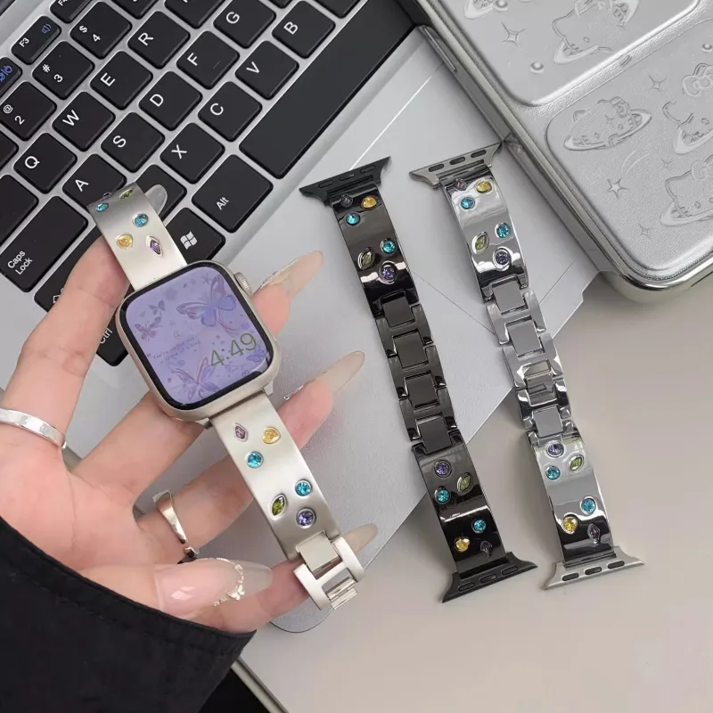 PULAISI Watch Band Apple Compatibility Metal-5