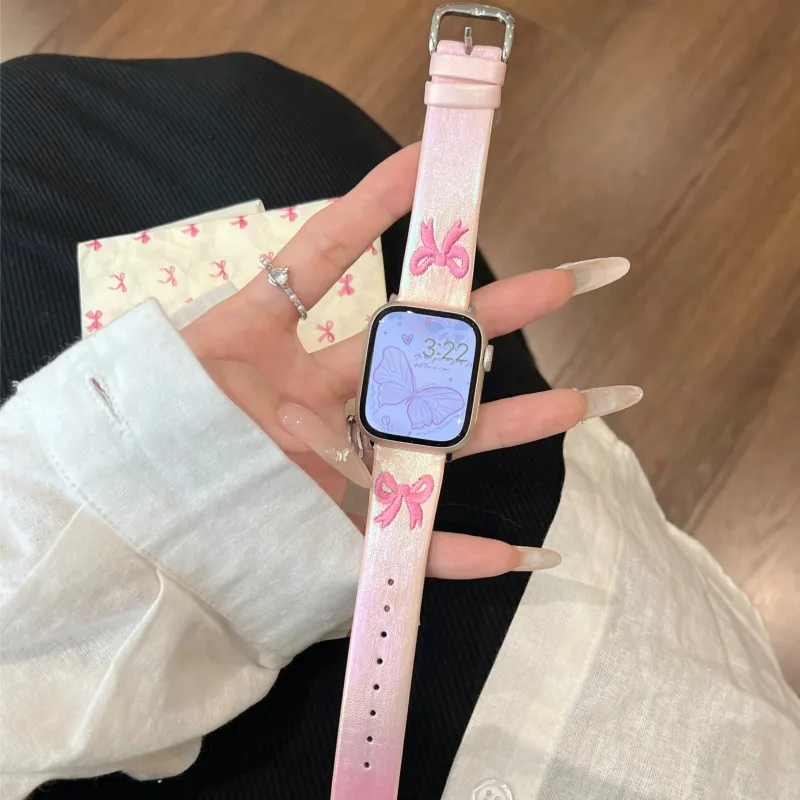 PULAISI Watch Band Apple Compatibility Leather Material-6
