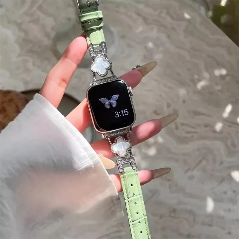 PULAISI Apple Compatibility Watch Band 220mm Genuine Leather Material-10
