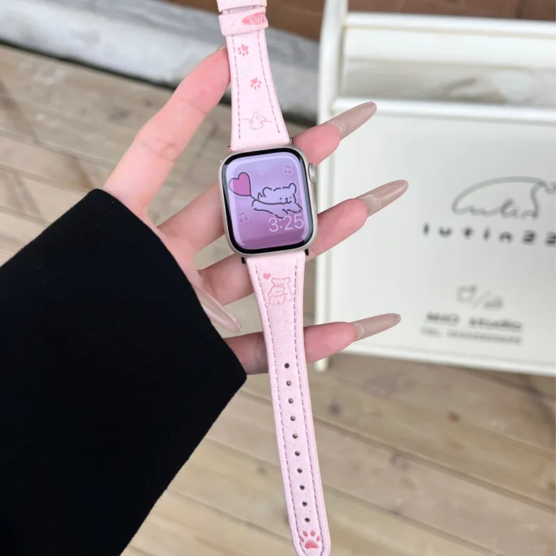 PULAISI Apple Compatibility Watch Band Plush Material-28