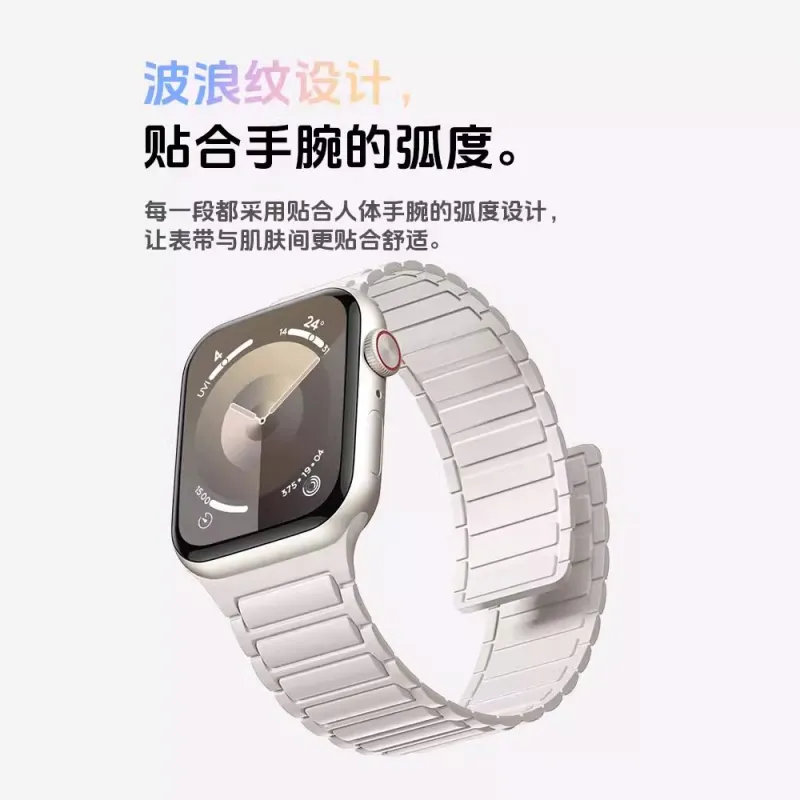 PULAISI Apple Compatibility Watch Band 175~220mm Silicone Material-2