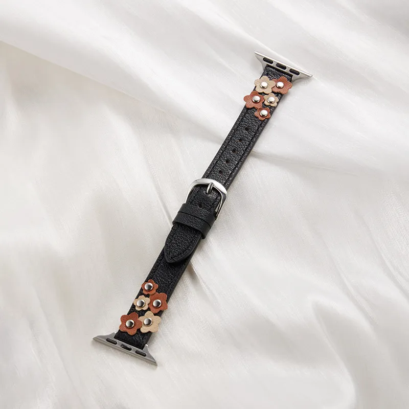 PULAISI Watch Band Apple Compatibility 190mm Cowhide Leather Material-7