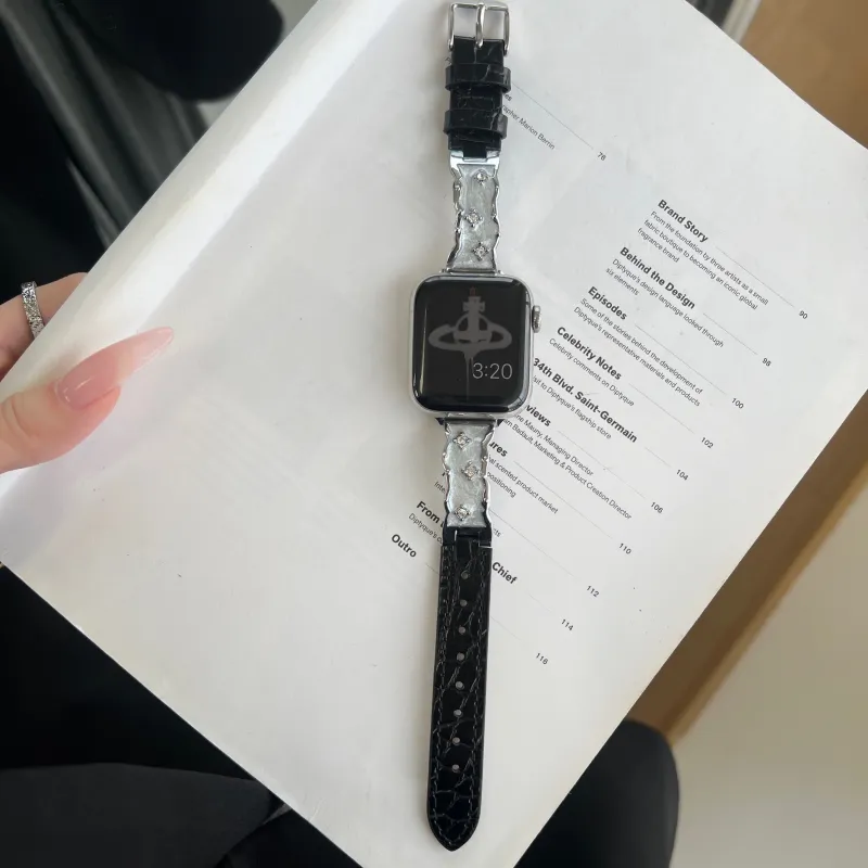 PULAISI Apple Compatibility Watch Band Genuine Leather Material-14