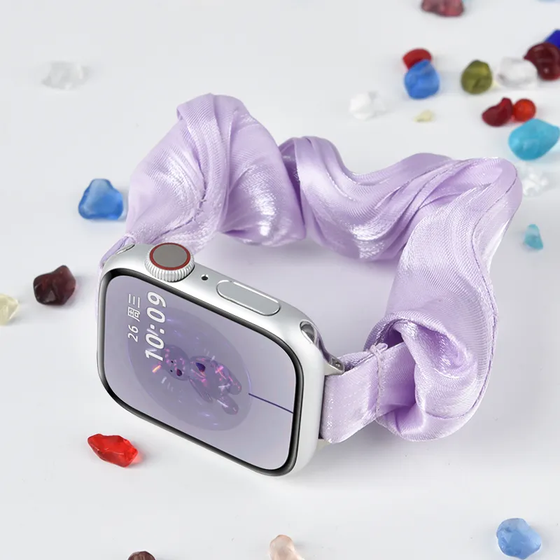 PULAISI Compatibility Iwatch10/S8/applewatch9 Apple Compatibility Watch Band 220 Chiffon Ice Silk Material-3