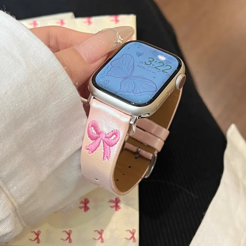 PULAISI Watch Band Apple Compatibility Leather Material-5
